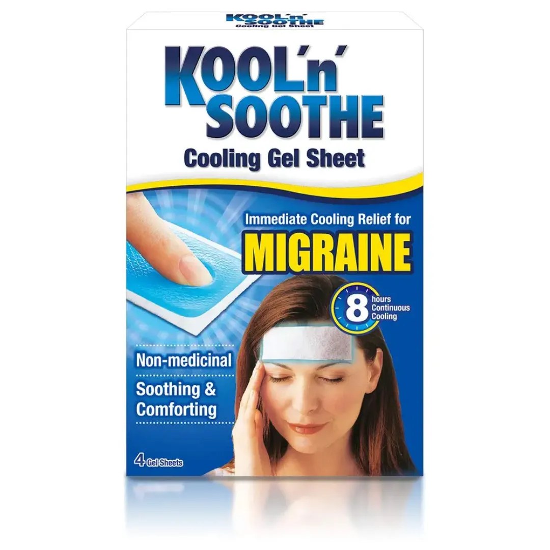 Kool n Soothe Migraine Cooling Strips - 4 Strips (A)