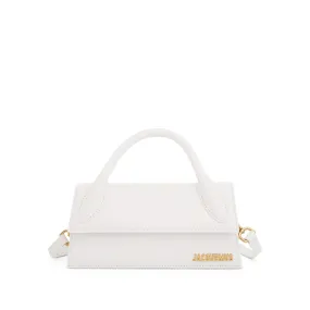 Le Chiquito Long Leather Bag in White