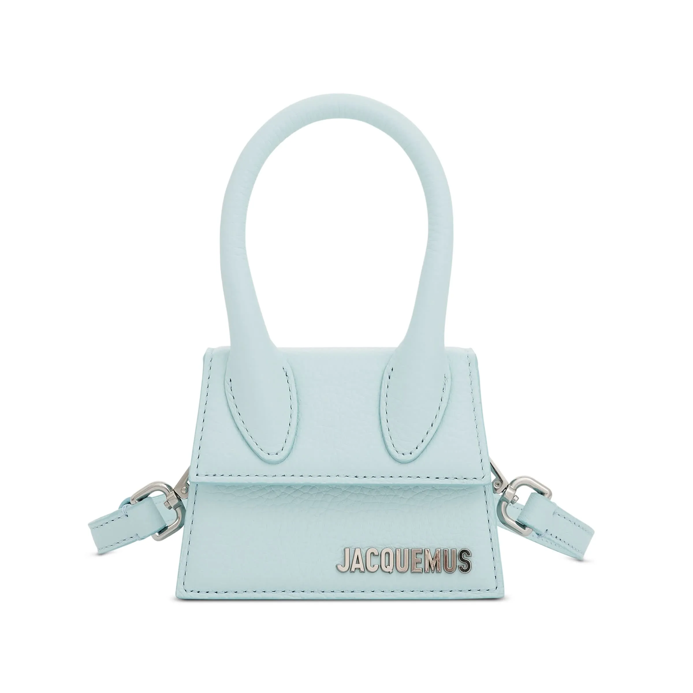 Le Chiquito Mini Grained Leather Bag in Light Blue