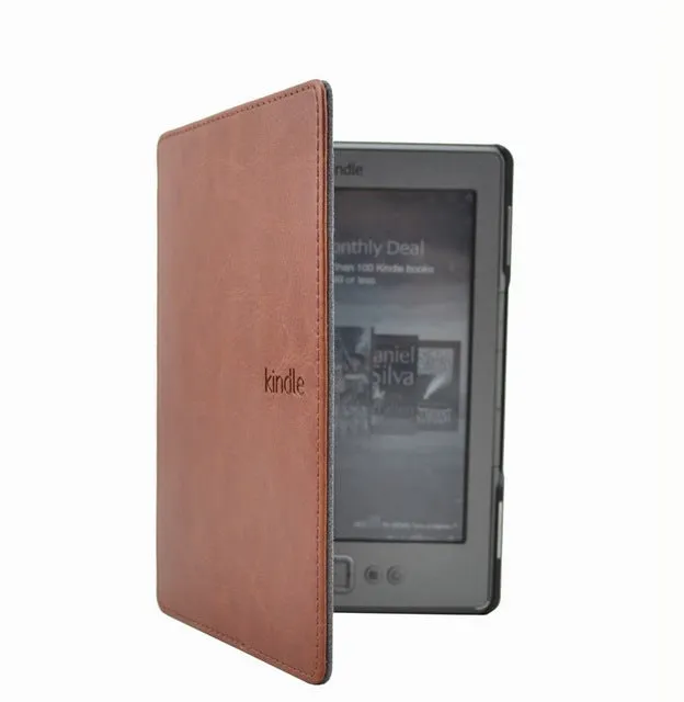 Leather Cover Case for Amazon Kindle 4/5 E-book Reader 6 Inch   Screen Protector