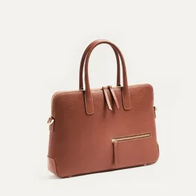 LENA  | Cuir grainé cognac