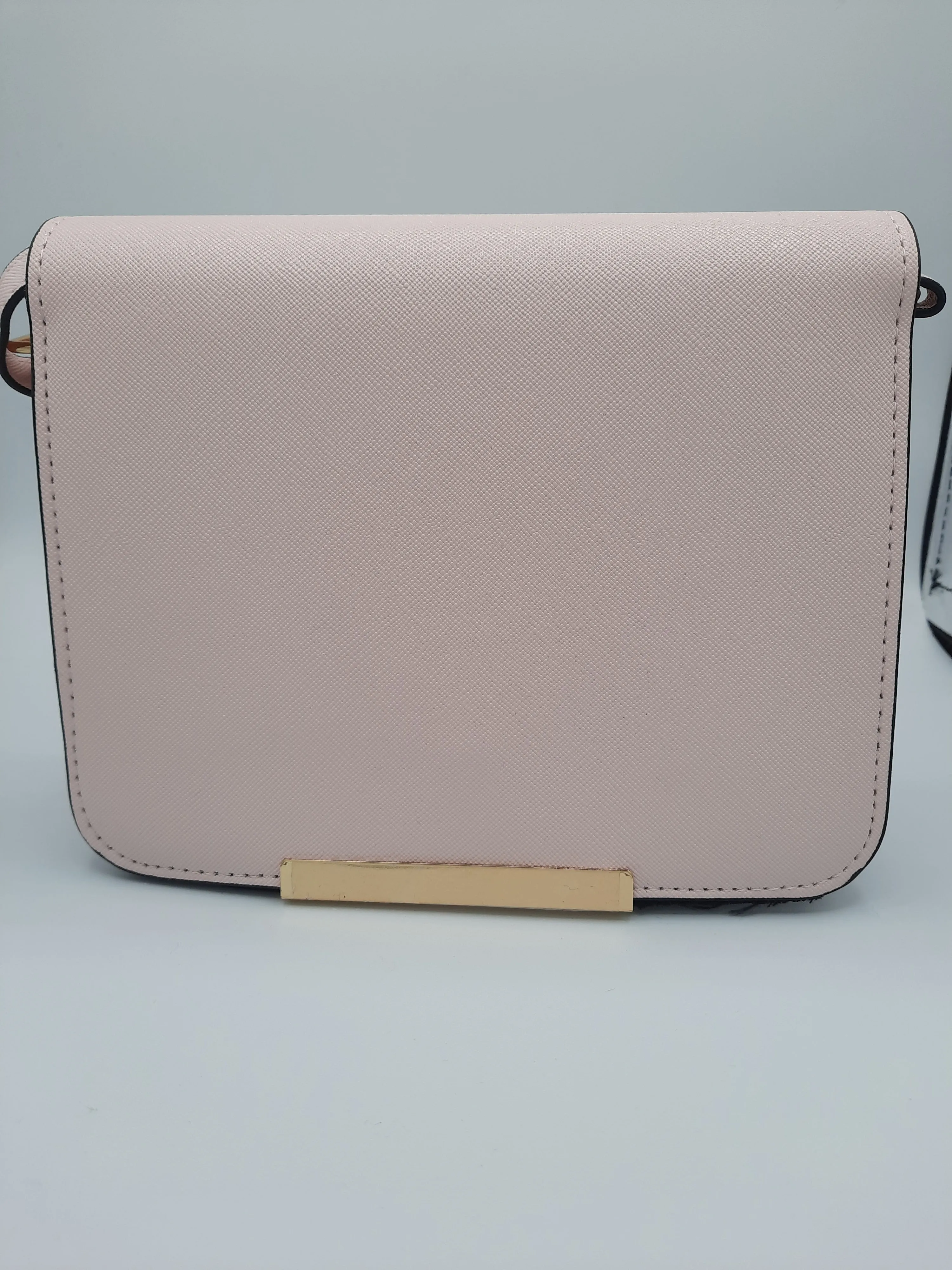 Light pink color book shape evening over the shoulder bag