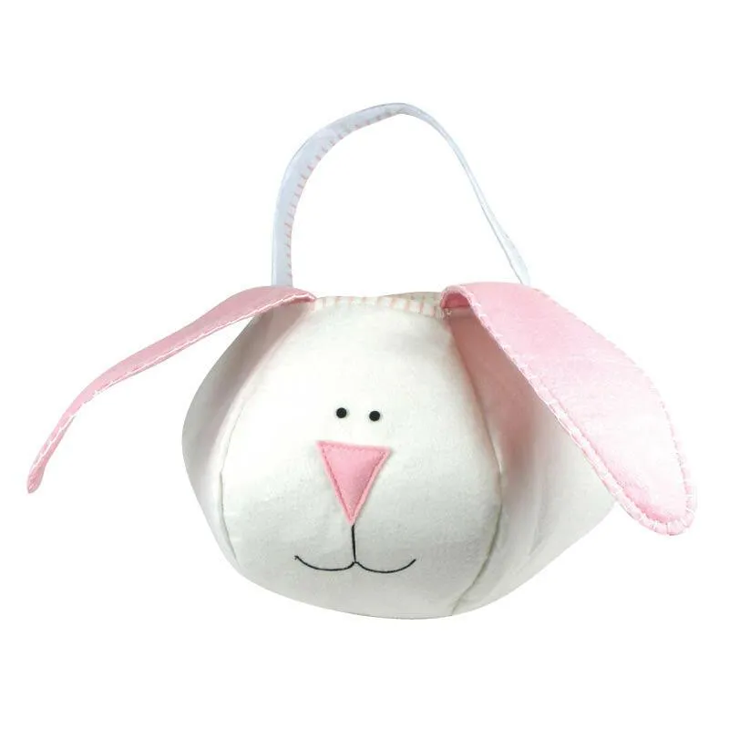 Loppy Eared Easter Bunny Basket - Pink