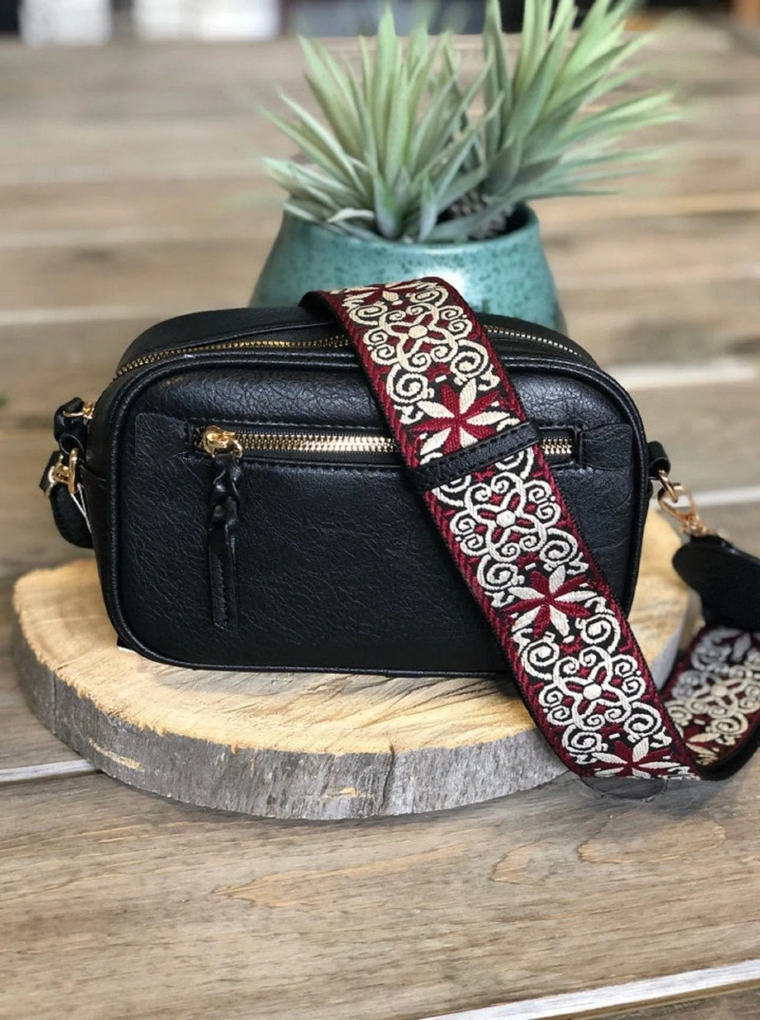 LQF052 Boho Guitar Strap Crossbody Bag