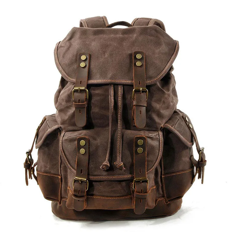 Luke Case Waxed Canvas Backpack