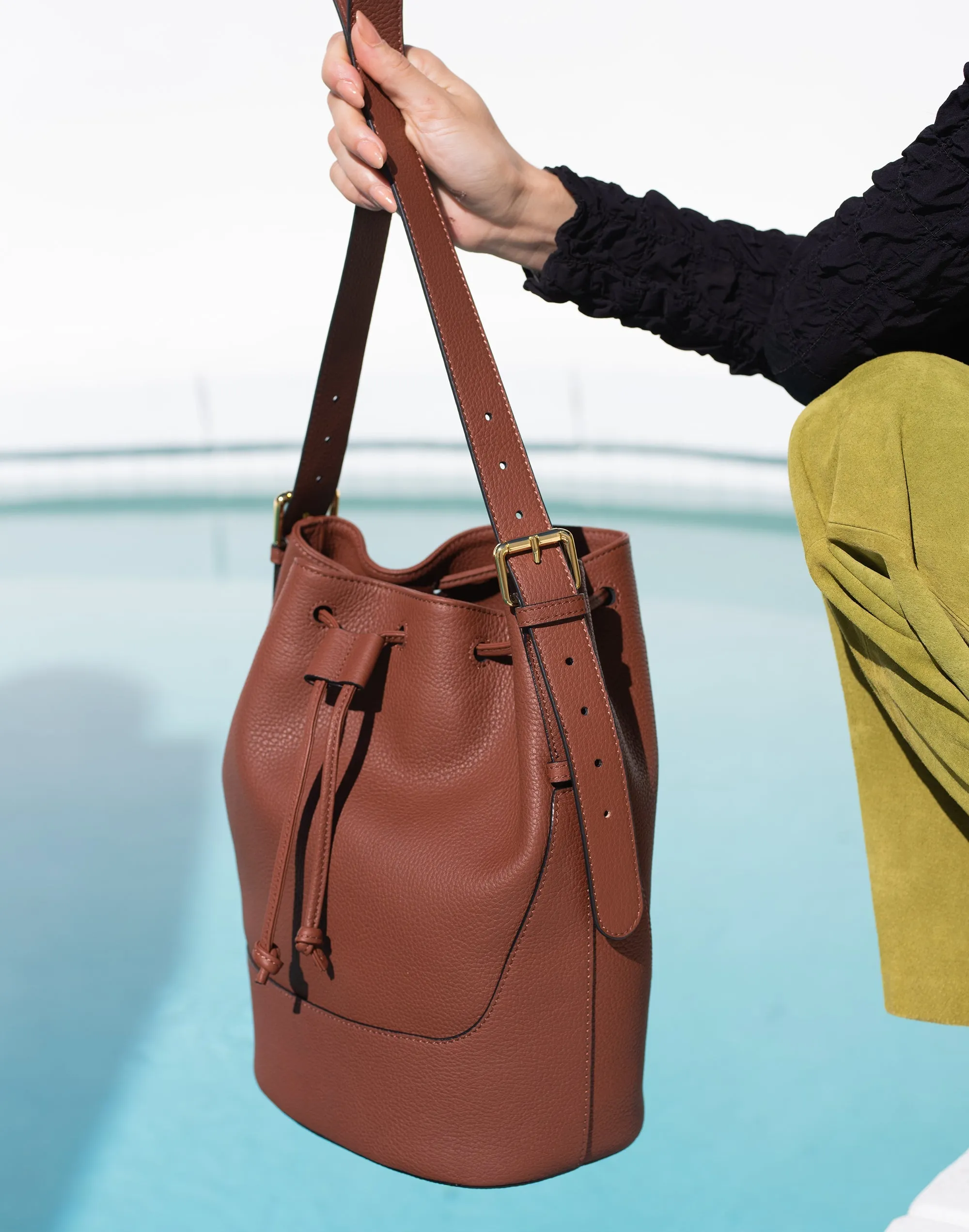 Luxe Cinch Bucket Bag