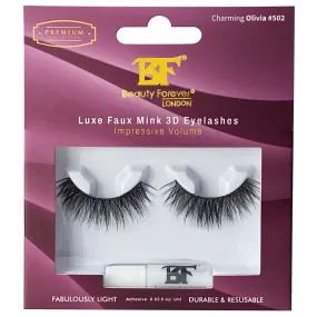 Luxe Faux Mink 3D Eyelashes - Charming Oilvia #502 (Impressive Volume)