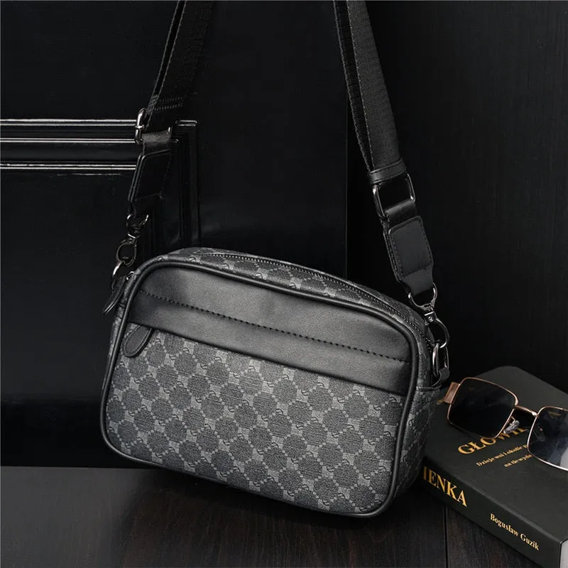 Luxury Leather Geometric Pattern Crossbody Bag