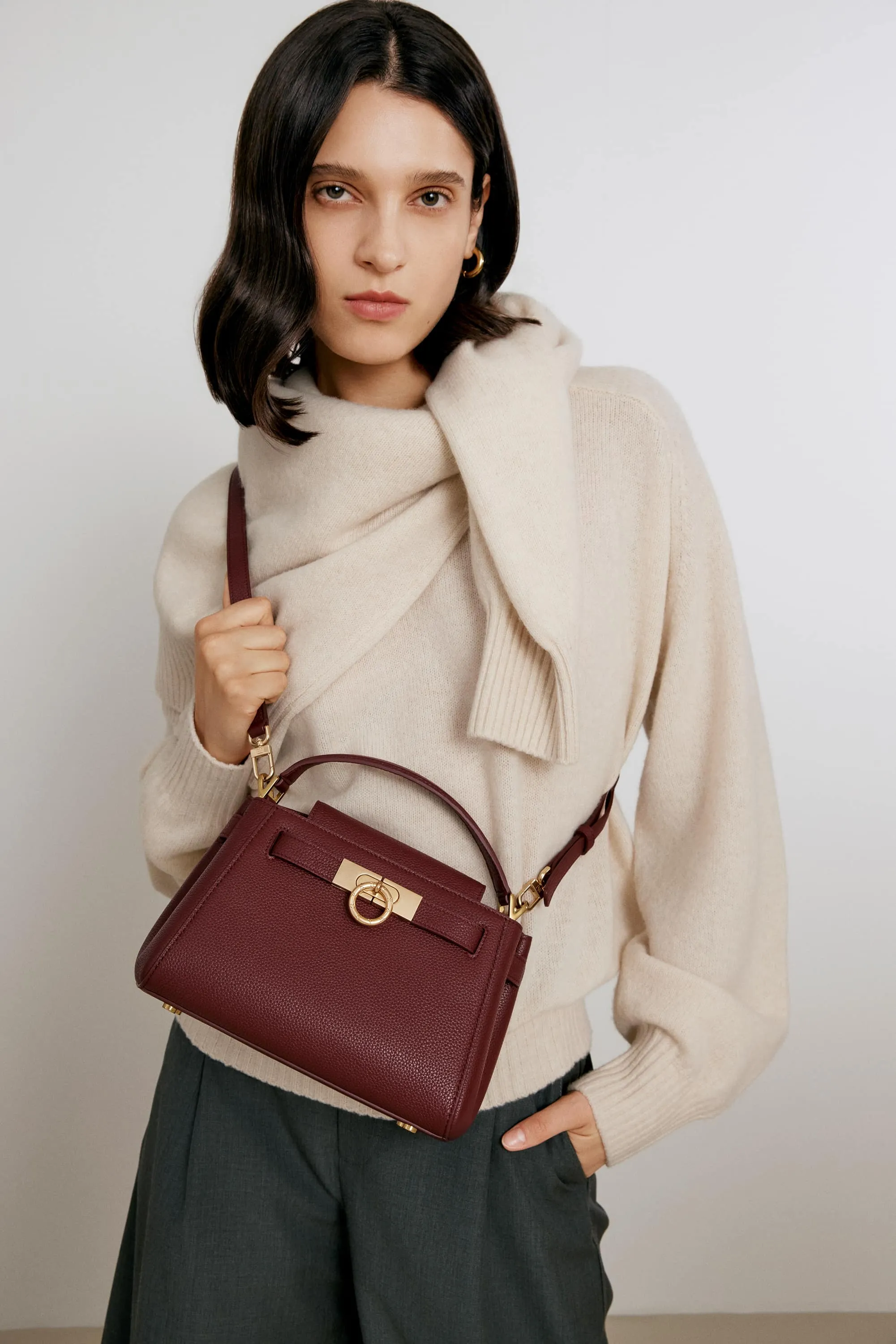 Madison Micro Top Handle Bag - Pebbled