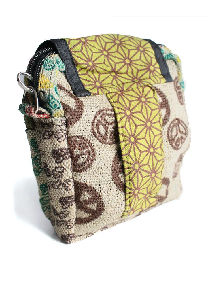 Mandala Hemp Cotton Cross Body Bag