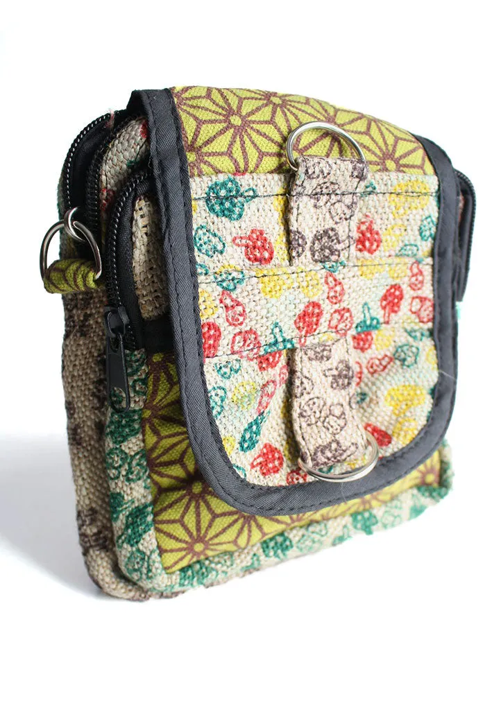 Mandala Hemp Cotton Cross Body Bag