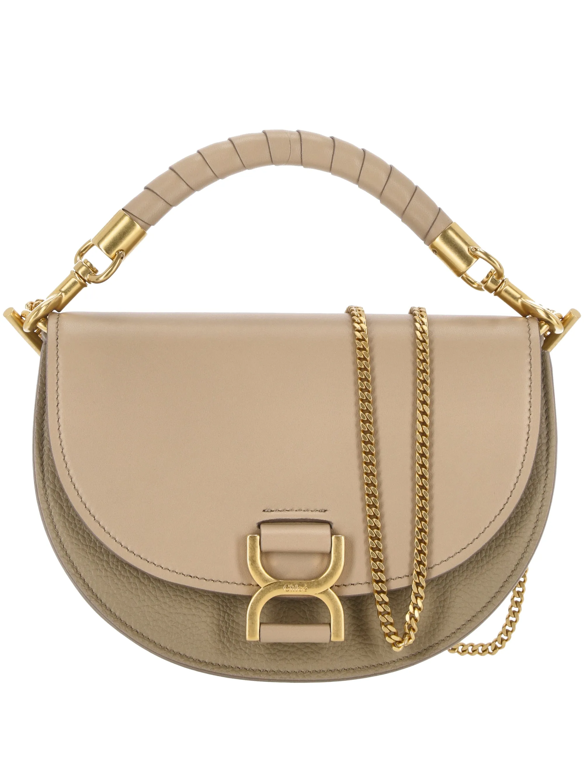 Marcie Grained Leather Chain Bag