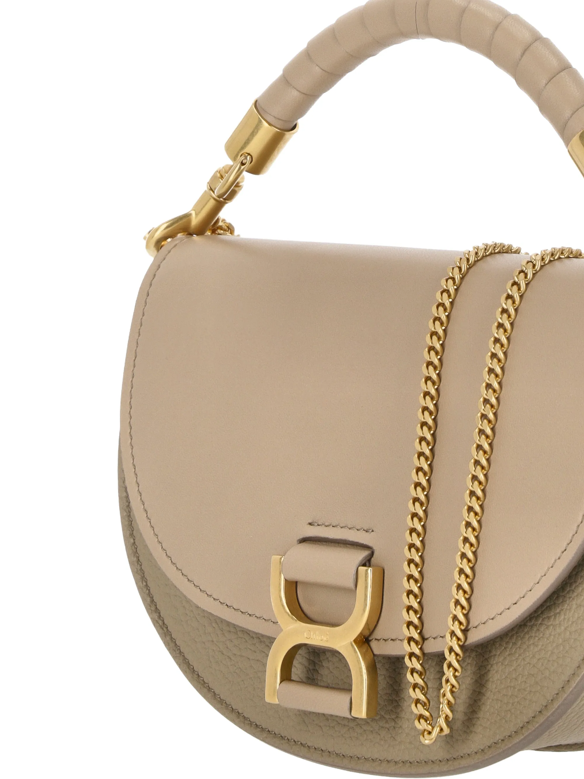 Marcie Grained Leather Chain Bag