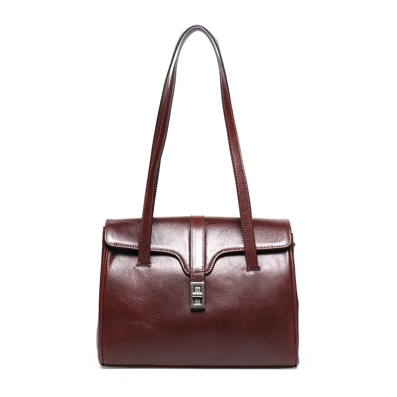 Medium Vegetable Tanned Leather Convertible Shoulder Bag