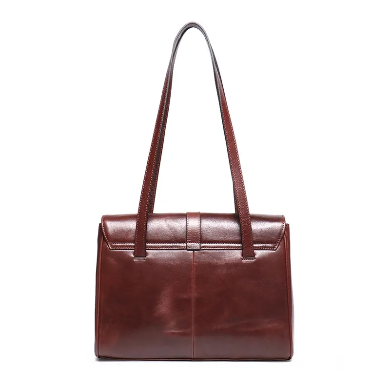 Medium Vegetable Tanned Leather Convertible Shoulder Bag