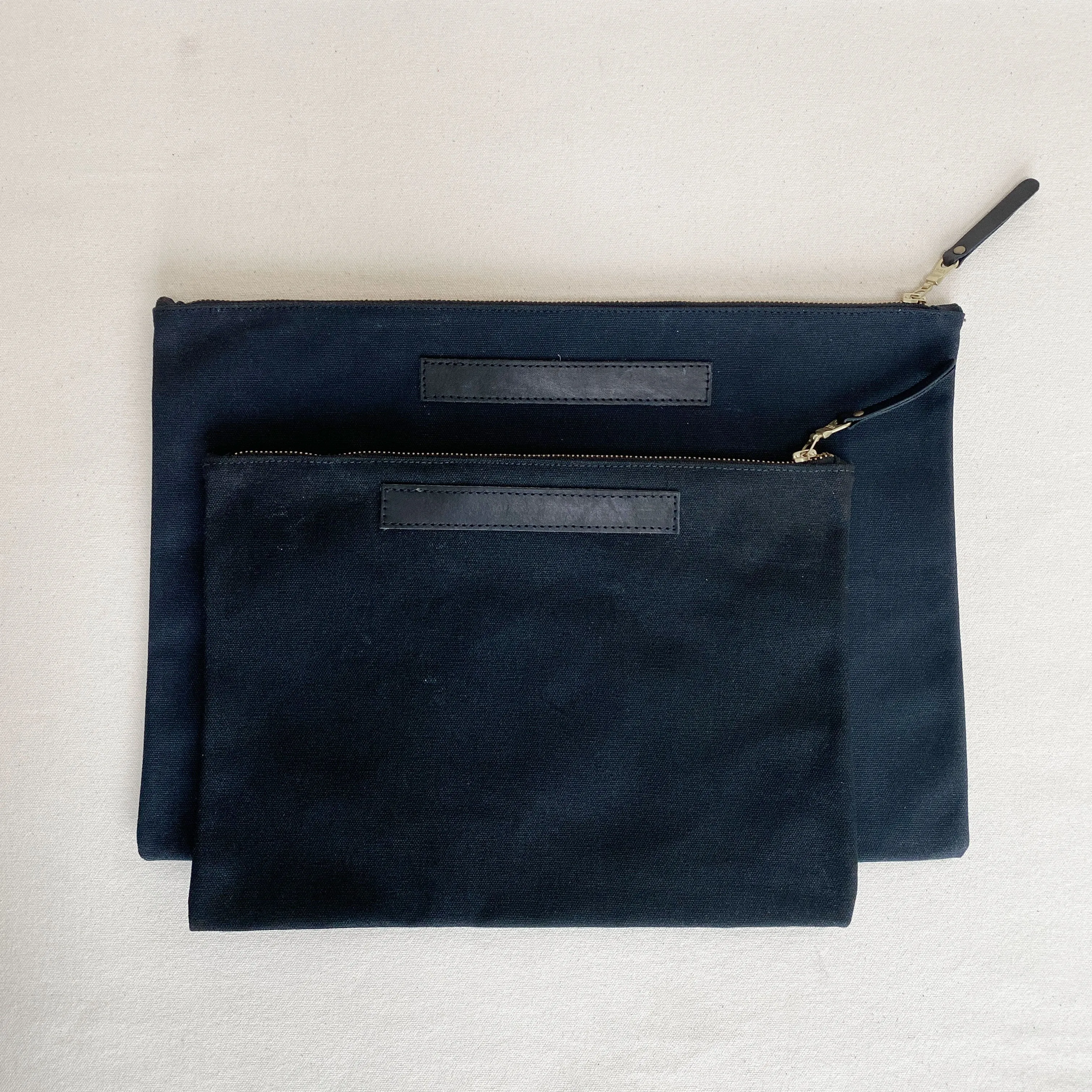 Medium Waxed Canvas Zip Folio #121