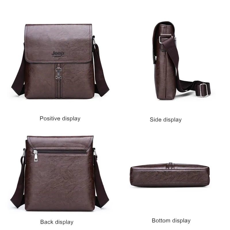 Men's Shoulder Bag Fashion Trend PU High-Quality Fabric Waterproof And Scratch-Resistant Material Messenger Bag