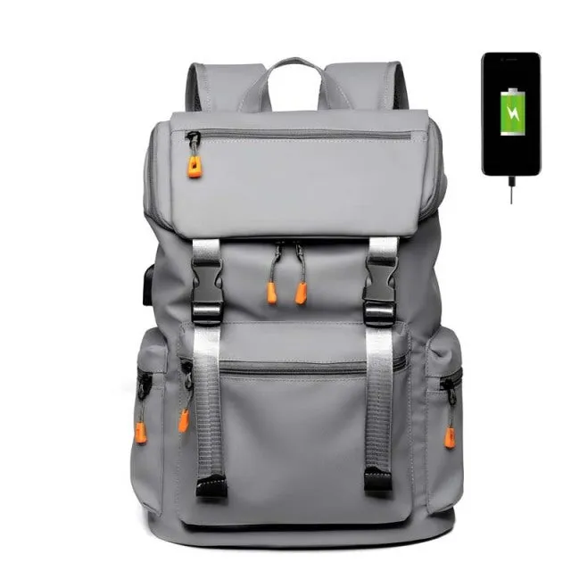 Men's Waterproof Multifunctional Large Travel Backpack with USB Charging port and 15.6 inch laptop capacity..