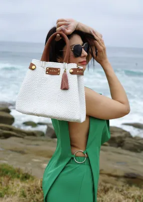 Mini Less Pollution Crossbody Bag - White Pearl