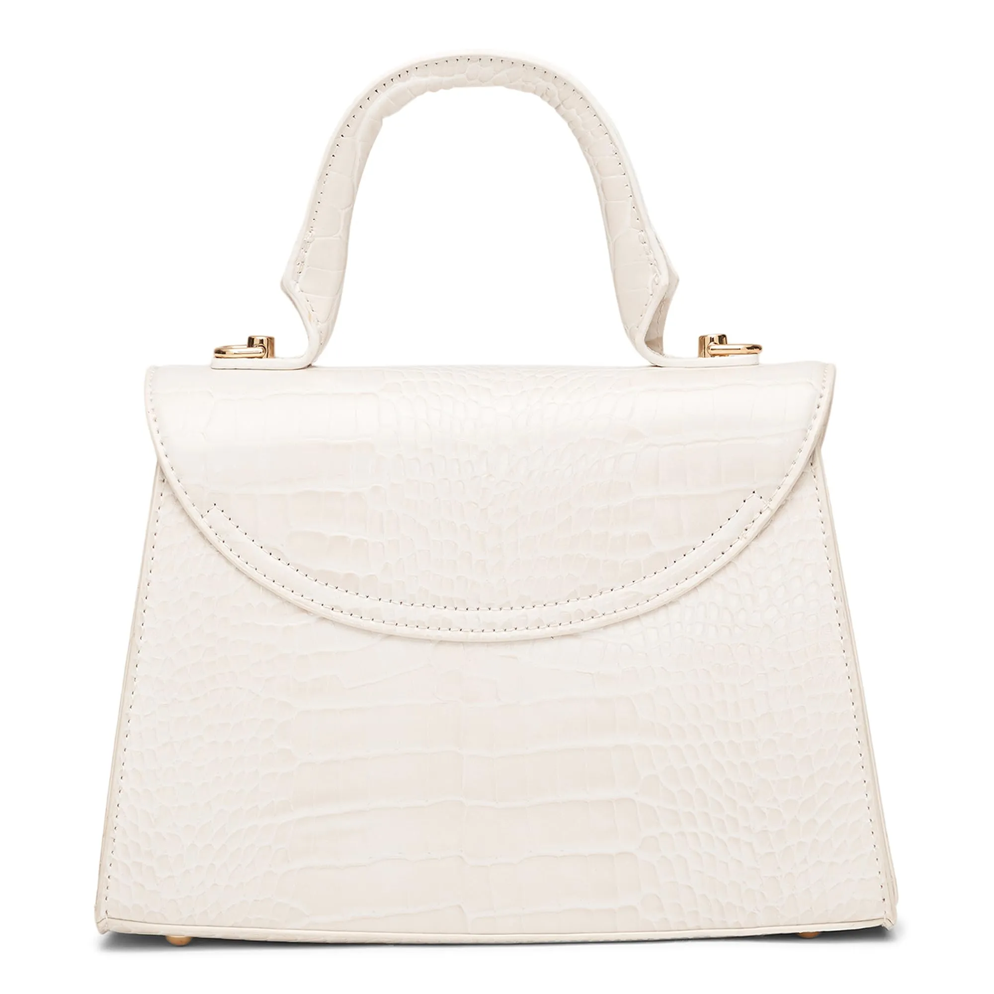 Miraggio Barbara Handbag with Adjustable & Detachable Sling Strap (Cream)