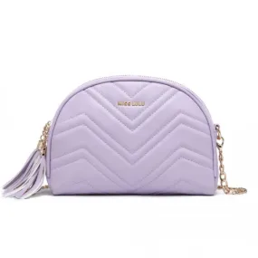 Miss Lulu Trendy Tassel Crossbody Bag - Purple | Fashionable & Functional Women's Handbag