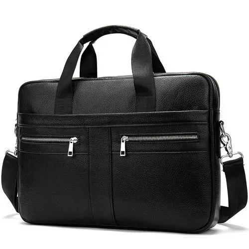 MROYALE™ Men's Briefcase Leather Messenger 14"/15" Laptop Crossbody Bag