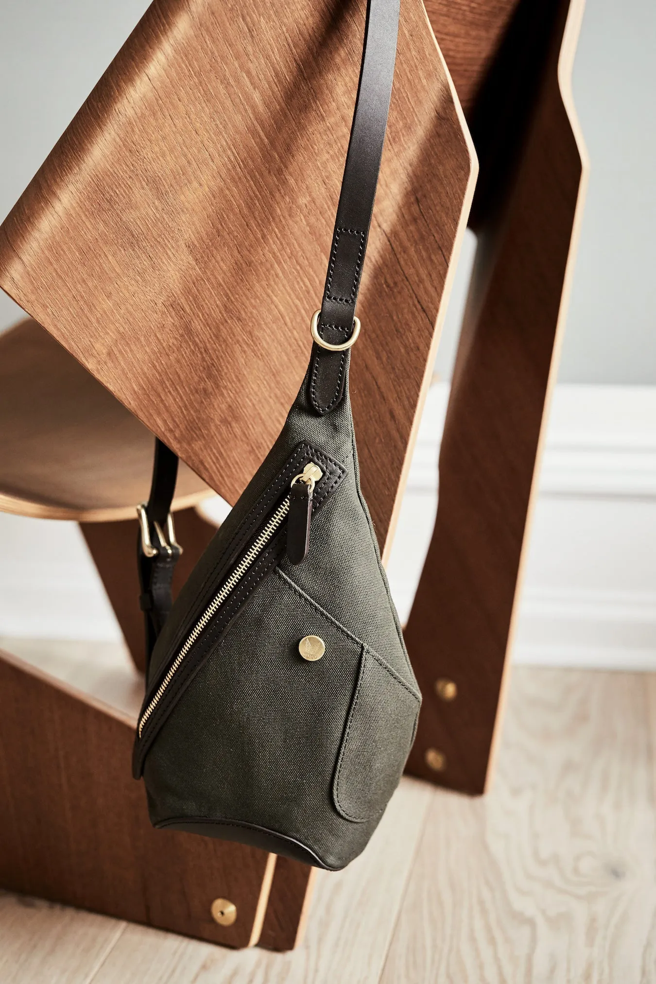 M/S Drop Bag – Army/Cuoio