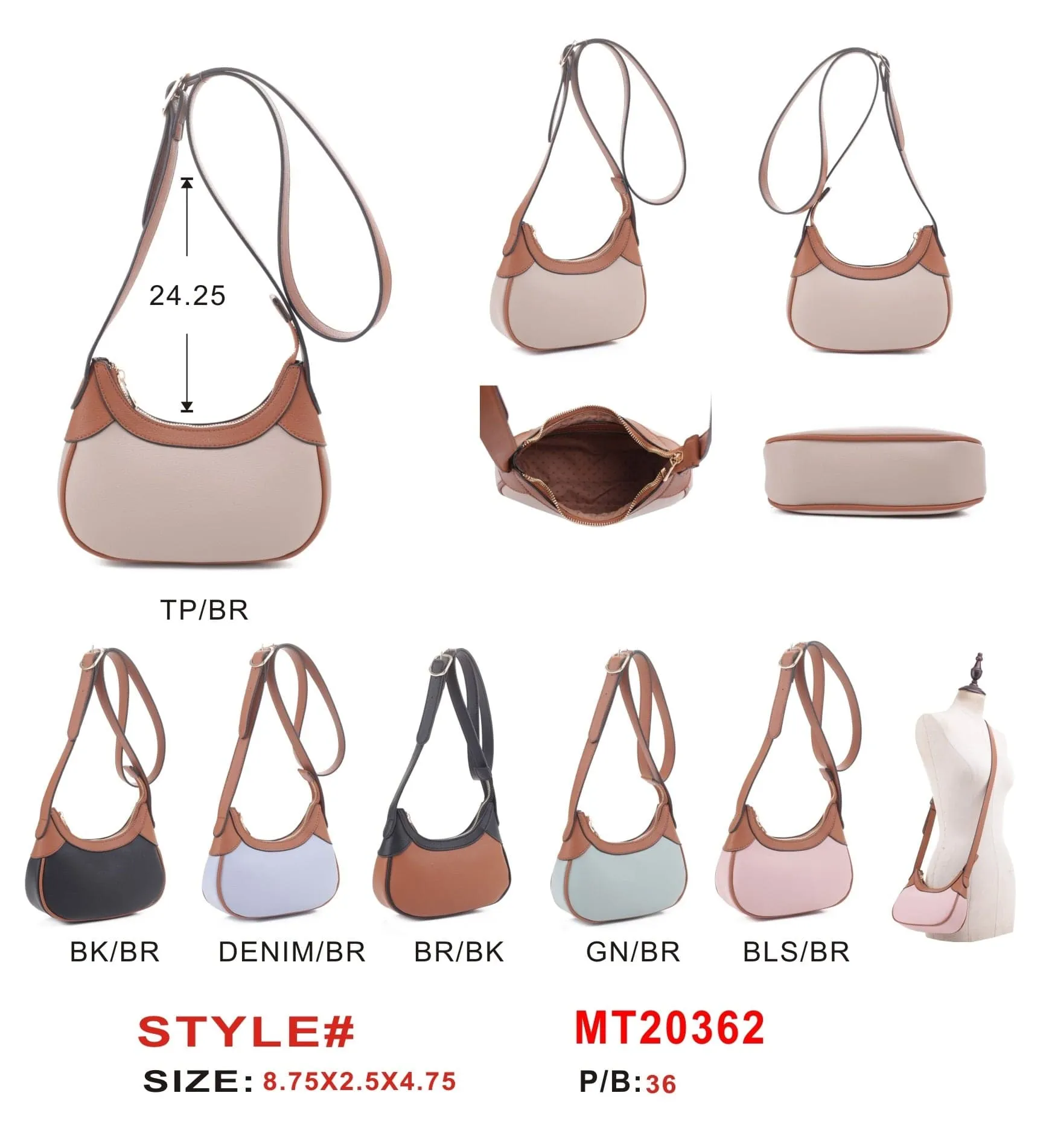 MT20362 Half-Moon Crossbody