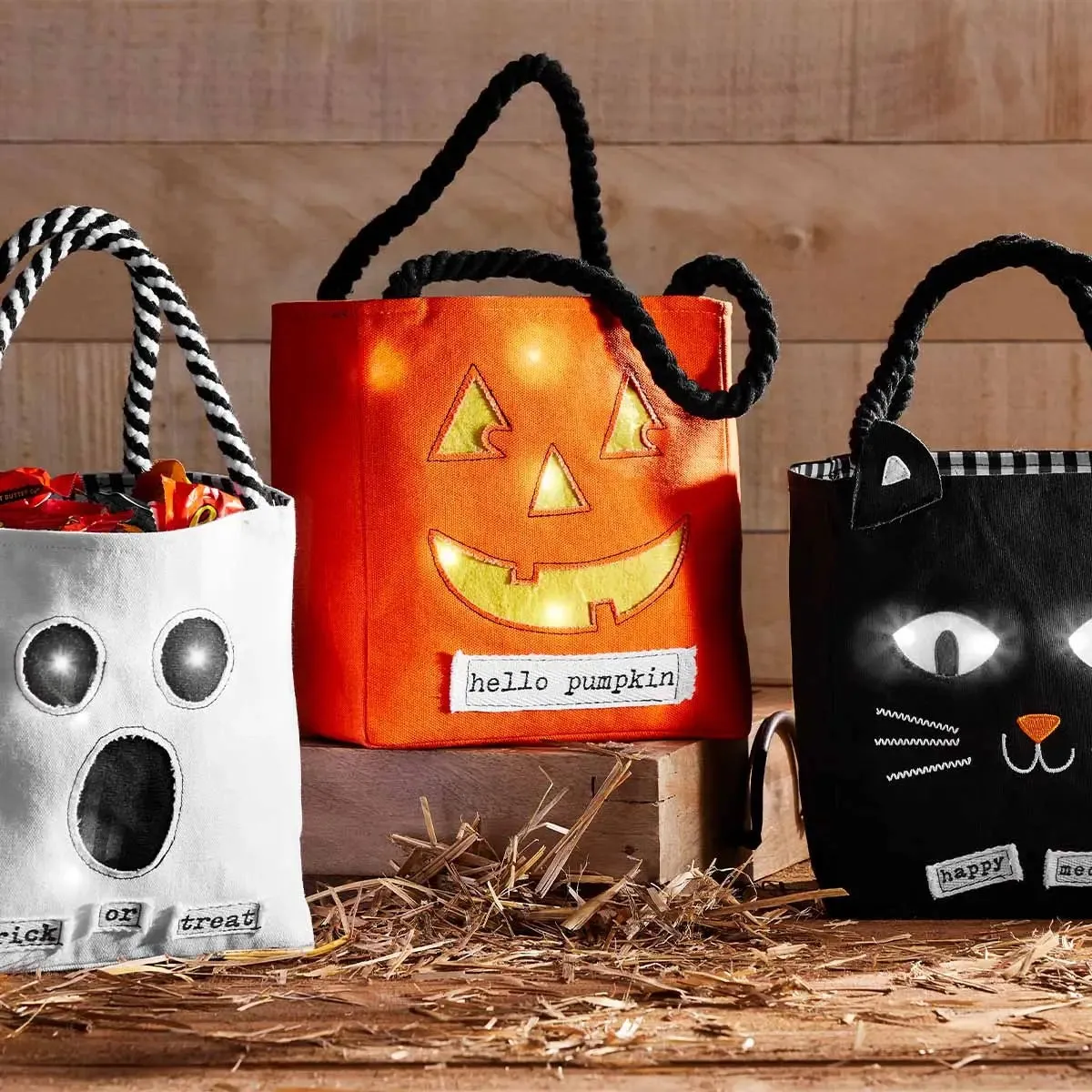 Mud Pie - Light Up Halloween Candy Bags