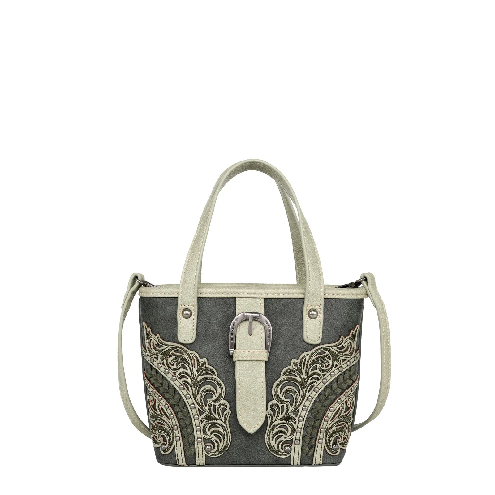 MW1177-923 Montana West Cut-Out/Buckle Collection Small Tote/Crossbody