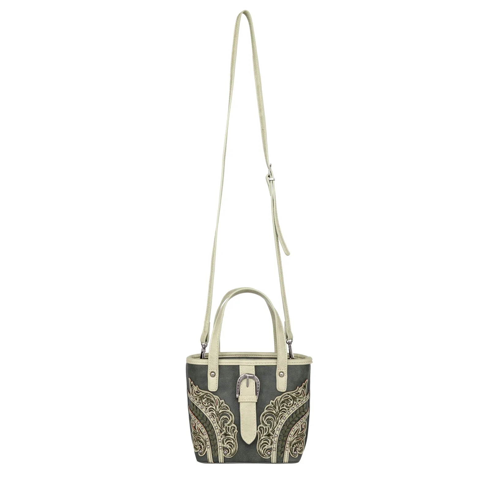 MW1177-923 Montana West Cut-Out/Buckle Collection Small Tote/Crossbody