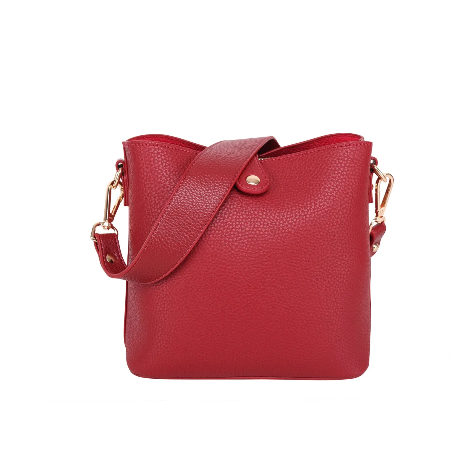 MWC-024 Montana West Buckle Shoulder/Crossbody Bag-Red