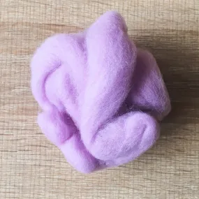 Needle felted wool felting light purple wool Roving for felting supplies short fabric easy felt