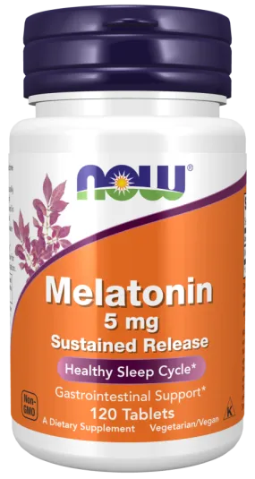 Now Melatonin 5mg Sustained Release Tablets 120ct