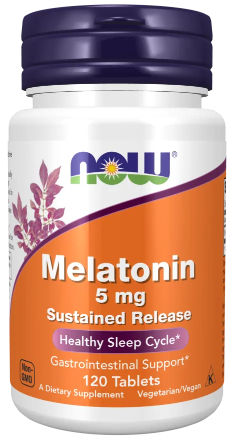 Now Melatonin 5mg Sustained Release Tablets 120ct