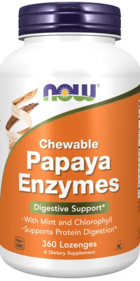 Now Papaya Enzyme Lozenges 360ct