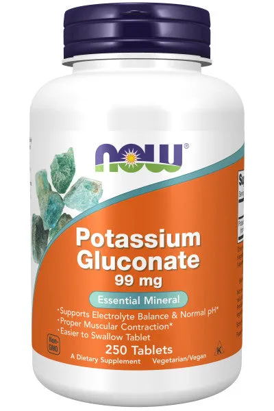 Now Potassium Gluconate Tablets 250ct