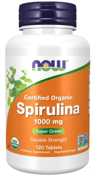 Now Spirulina Tablets 1,000mg Organic 120ct