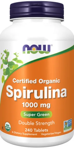 Now Spirulina Tablets 1,000mg Organic 240ct