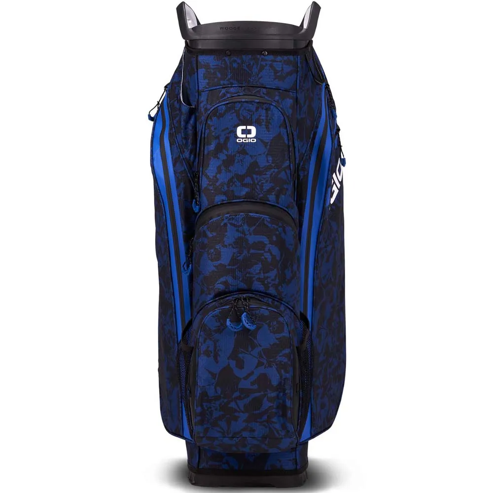 Ogio Golf All Elements Silencer Waterproof Cart Bag - Blue Floral Abstract