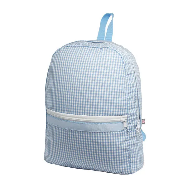 Oh Mint Blue Gingham Backpack