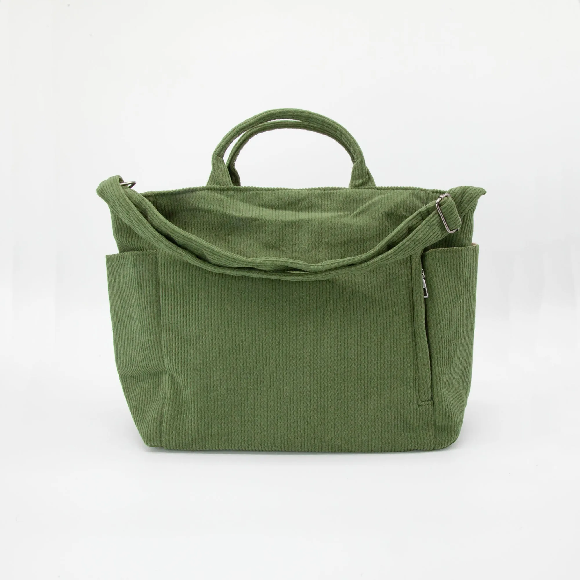 Olive Green Corduroy Crossbody Bag