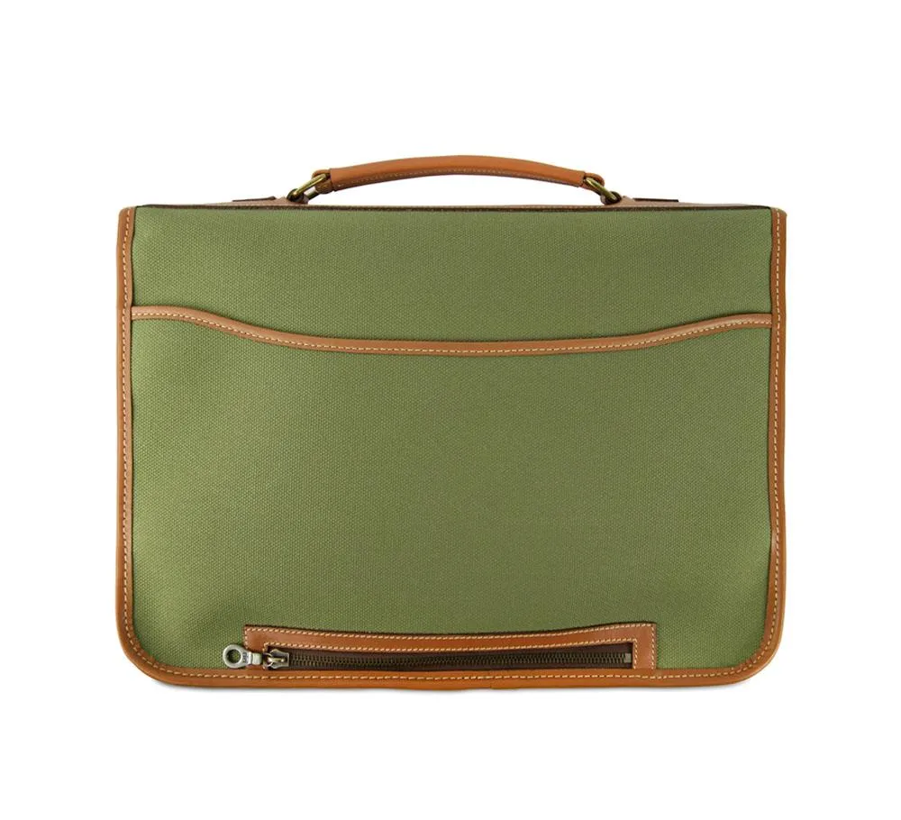 One Pocket Buckle Canvas Briefcase