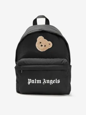 Palm Angels Kids Logo Bear Backpack in Black