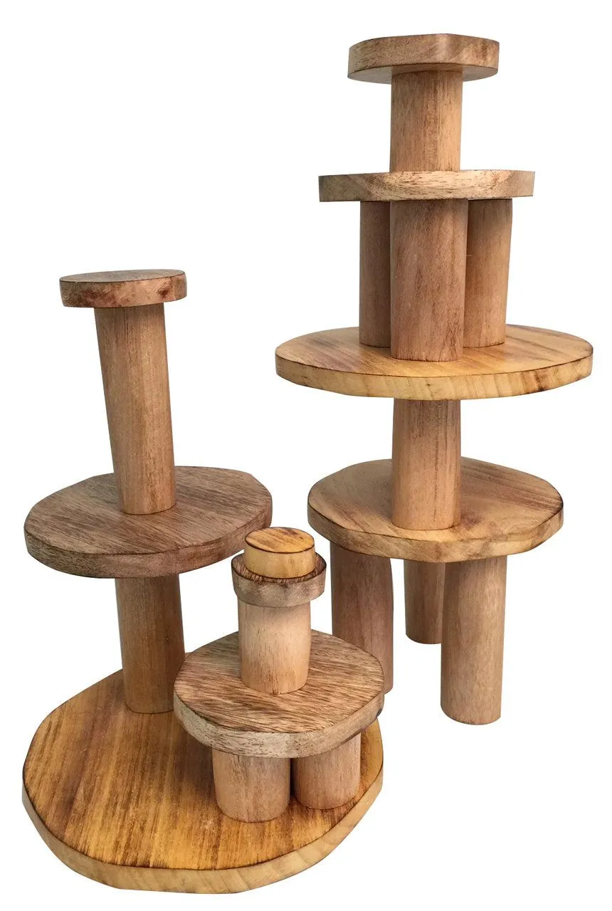 Papoose Wooden Stacking Pyramid 9pcs