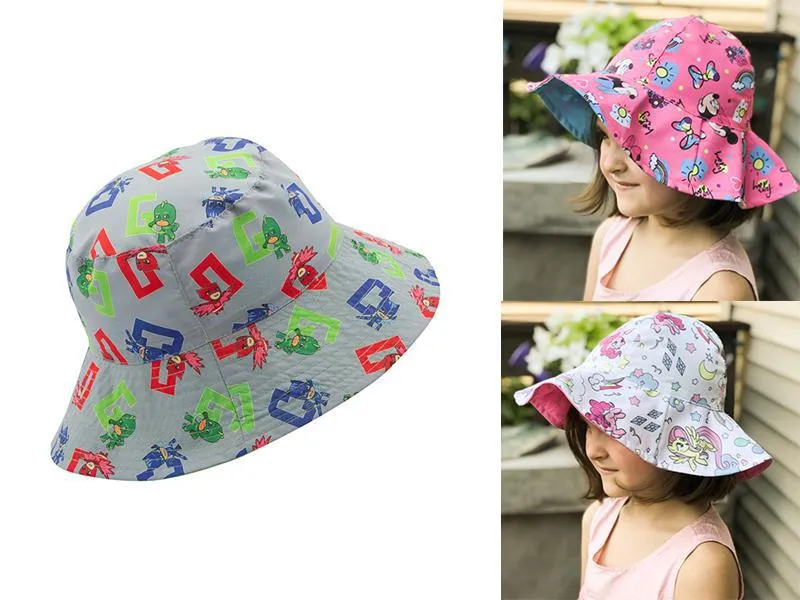 Paw Patrol, My Little Pony, PJ Masks Kids Sun Hat With Fun Characters – UPF 50  Protection!