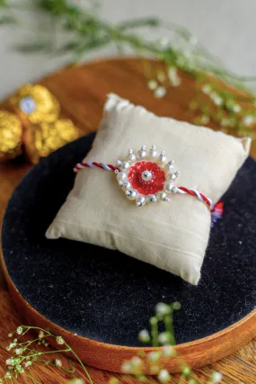 Pearl Heaven Embroidered Rakhi