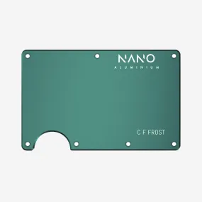 Personalised Front & Back Wallet Cover Plates (Racing Green)