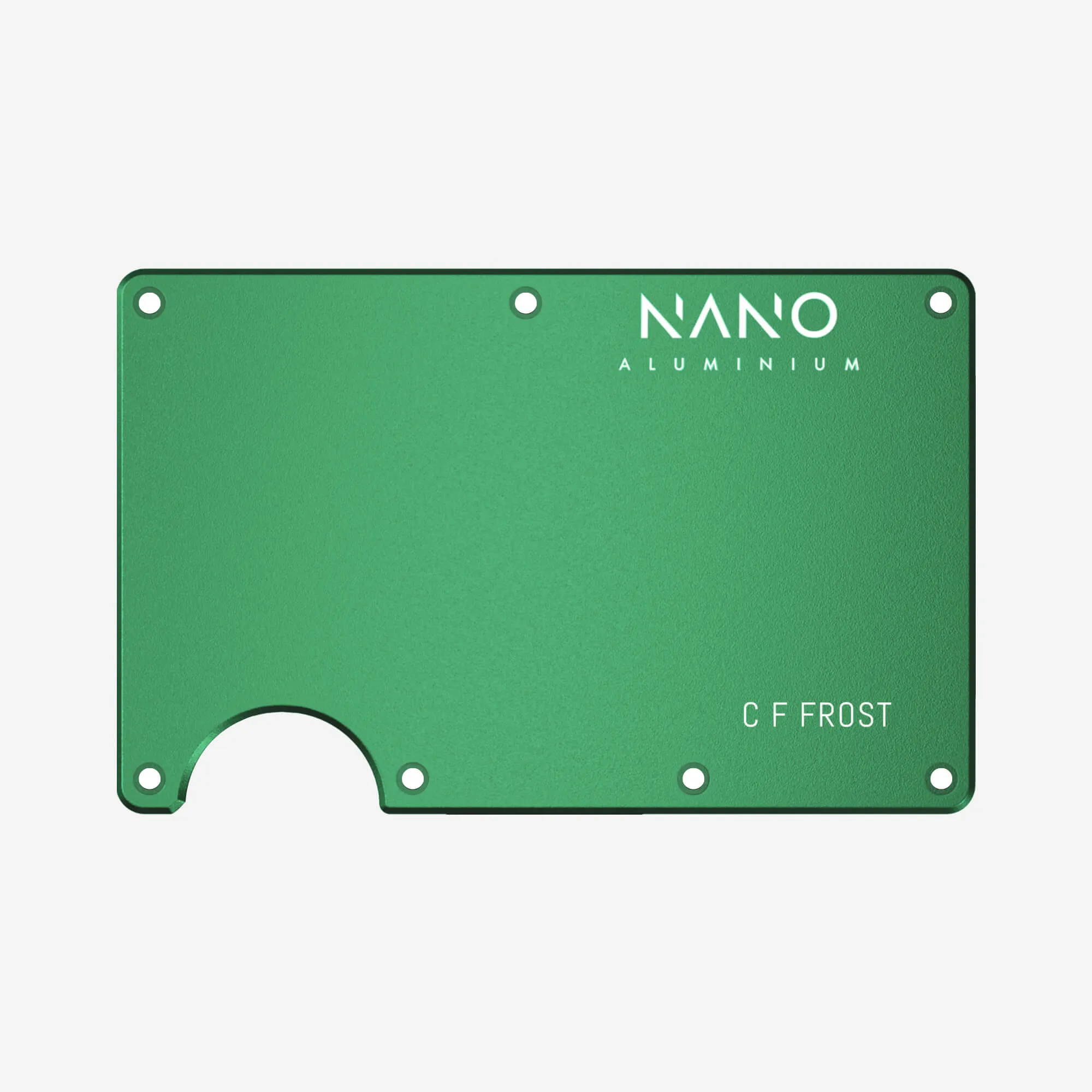 Personalised Front & Back Wallet Cover Plates (Viper Green)