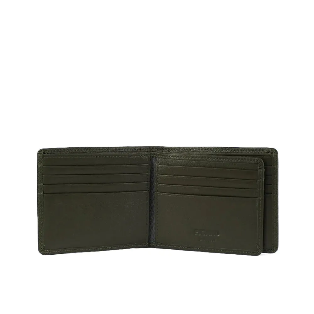 Picard Saffiano Men's Leather Bifold Wallet with Centre Flap (Military Green)